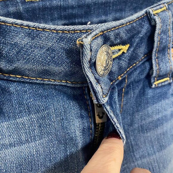 True Religion Straight Leg Jeans Low Rise Size 27 - Picture 3 of 14